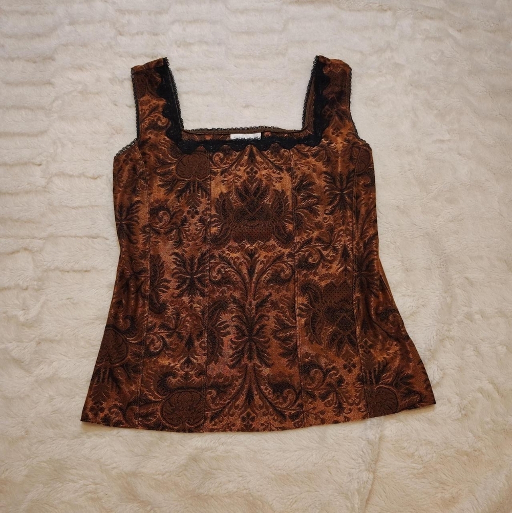 Coldwater Creek NWT Brocade Corset Top